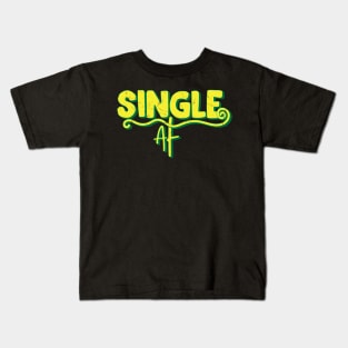 Single Af // Vintage Anti Valentine Design Kids T-Shirt